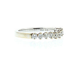 18k White Gold .75ct Diamond Ladies Ring Band Size 5