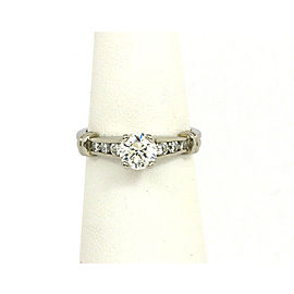 New Scott Kay Diamond Platinum Mounting Solitaire w/Accent Engagement Ring