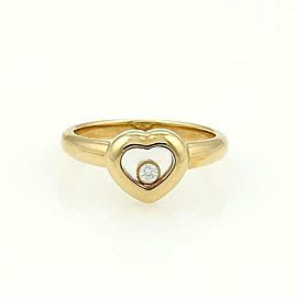 Chopard Happy Diamond 18k Yellow Gold Heart Ring Size