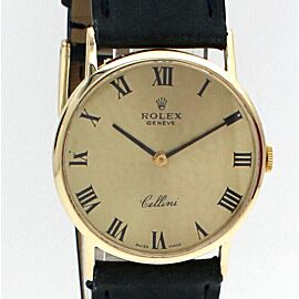 Vintage Rolex Cellini 14k Gold Mechanical 30.5mm Men's watch W.H Wilmot Case