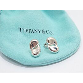 Tiffany & Co Sterling Silver Elsa Peretti Double Teardrop Earrings