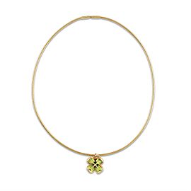 Chanel 18K Yellow Gold Peridot Necklace