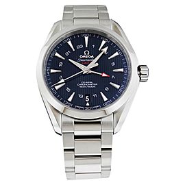 Omega Aqua Terra 150m GMT 231.10.43.22.03.001 Stainless Steel Blue Watch