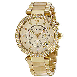 Michael Kors MK5632 Parker Champagne Dial Gold Tone Chronograph 39mm Womens Watch
