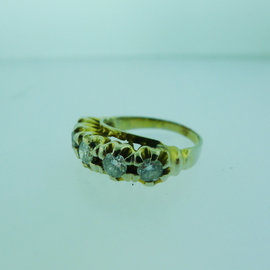 Fine Estate Ladies 14k Yellow Gold Diamond .75ct Ring Size 6.5