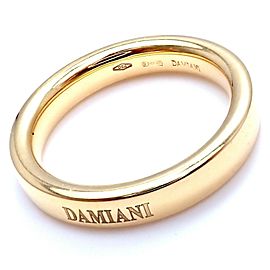 Damiani 18k Yellow Gold 3.5mm Band Ring Sz 5.5