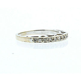 Vintage 18k White Gold .30ct Diamond Ladies Ring Band Size 6.5