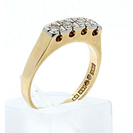 18k Yellow gold .20ct Diamond Ladies Ring Band Size 7