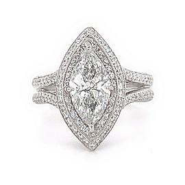 J.B. Star Marquise Diamond 2.35 tcw Diamond Engagement Ring Platinum