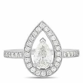 Fred of Paris Lovelight Platinum 0.65ct E-VS2 Diamond GIA Certified Ring