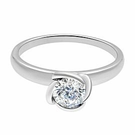 Fred of Paris Fleur Celeste Platinum 0.33ct D-VS2 Diamond GIA Certified Ring