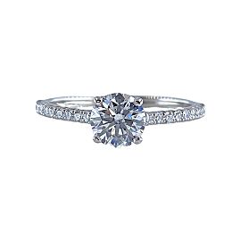 Tiffany & Co NOVO Round Diamond 1.10 tcw Platinum Engagement Ring
