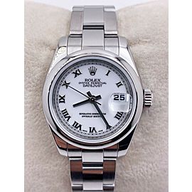 Rolex Ladies Datejust 179160 White Roman Dial Stainless Steel
