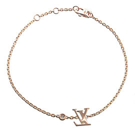 Auth Louis Vuitton Bracelet Idylle Blossom 1P Diamond Rose Gold Q95595 Used F/S