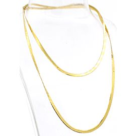 Fine Estate 14k Yellow Gold Flat Chain Necklace 29" 8.4 Grams