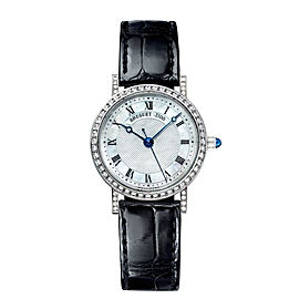 Breguet Classique 18K White Gold Diamond MOP 30MM Automatic Watch