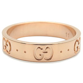 Authentic GUCCI ICON Ring K18 PG 750 Rose Gold