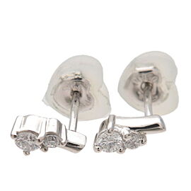 Auth STAR JEWELRY 2P Diamond Earrings
