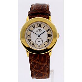 CARTIER Must De Cartier Ronde Vermeil Gold Sterling Watch