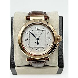 Cartier Pasha 18K Rose Gold Leather Strap