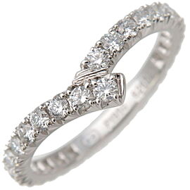 Auth HARRY WINSTON Ribbon Band Diamond Ring Full Eternity PT950 US6-6.5 Used F/S