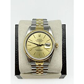 Rolex Datejust Champagne Dial 18K Yellow Gold Stainless Steel