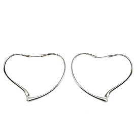 Authentic Tiffany & Co. Tiffany Open Heart Hoop Earring