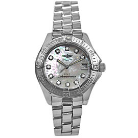 Breitling Colt Ocean A77350 MOP Diamond Stainless Steel Ladies 32MM Quartz Watch