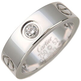 Cartier Love Ring Half Diamond White Gold