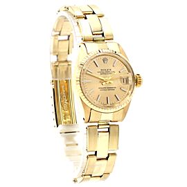 Ladies Vintage Rolex Oyster Perpetual Datejust PRESIDENT Watch Solid Yellow Gold