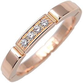 Auth Cartier Maillon Panthere 4P Diamond Ring