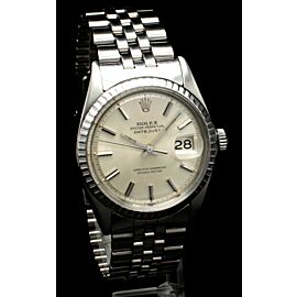 Mens Vintage ROLEX Oyster Perpetual Datejust 36mm Jubilee Stainless Steel Watch