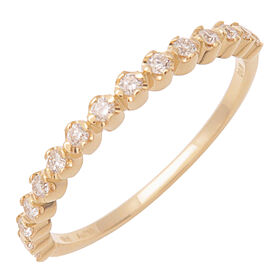 AHKAH Half Eternity Diamond Ring 0.09ct K18YG Yellow Gold