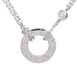 Cartier Love Circle 2P Diamond Necklace K18WG 750WG White Gold