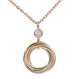 Cartier Baby Trinity 1P Diamond Necklace K18