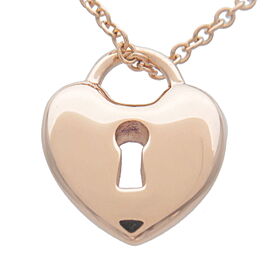 Tiffany&Co. Heart Lock Mini Necklace K18PG 750PG Rose Gold