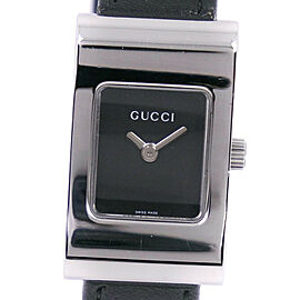 GUCCI black Stainless Steel/leather Quartz Women blackDial Watches
