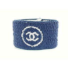 Chanel Ultra Rare Blue CC Logo Wrist Band 7CC124