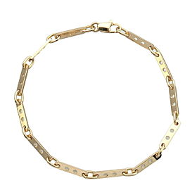 Authentic Cartier Meccano Bracelet k18YG 750YG Yellow Gold Used F/S