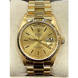 Rolex President Day Date 18038 Champagne Dial 18K Yellow Gold