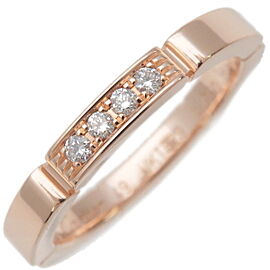 Auth Cartier Maillon Panthère 4P Diamond Ring K18 750 Rose Gold #49 US5 Used F/S