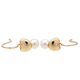 Authentic MIKIMOTO Heart Motif Pearl Earrings