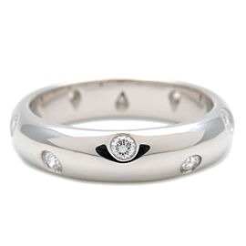 Auth Tiffany&Co. Dots Ring 10P Diamond PT950 Platinum