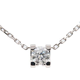 Auth Cartier C de Cartier Diamond Necklace