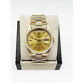 Rolex President Day Date Champagne Dial 18K Yellow Gold