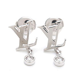 Auth Louis Vuitton Puce Idylle Blossom Diamond Earrings K18WG