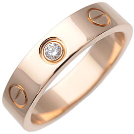 Cartier Mini Love Ring Diamond K18PG Rose Gold