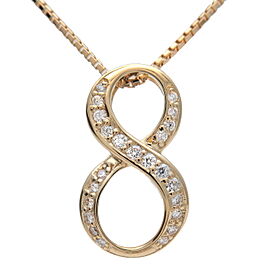 NOMBRE Number Diamond Necklace Small Yellow Gold