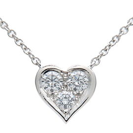 Tiffany & Co. Sentimental Heart Diamond Necklace Platinum