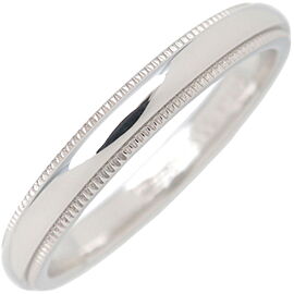 Authentic Tiffany&Co. Milgrain Band Ring PT950 Platinum